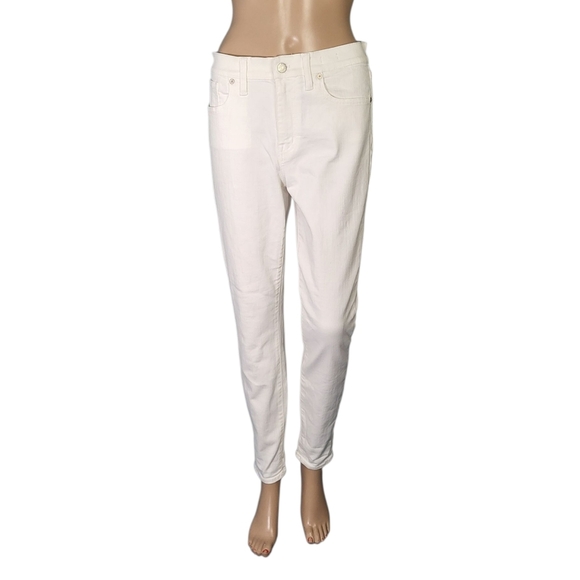 Madewell 9" High Riser Skinny Skinny White Jeans Size 30 - Picture 1 of 6